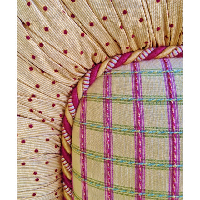 Metal Vintage Full Size Canary Yellow Headboard For Sale - Image 7 of 12