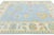 Textile 8x10 Modern Oushak Style Hand-Knotted Wool Rug - Pastel Blue & Cream Floral For Sale - Image 7 of 10