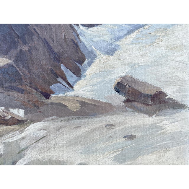 1930s Karl Böttner, Mont Blanc, Oil Painting on Panel, 1939 For Sale - Image 5 of 13