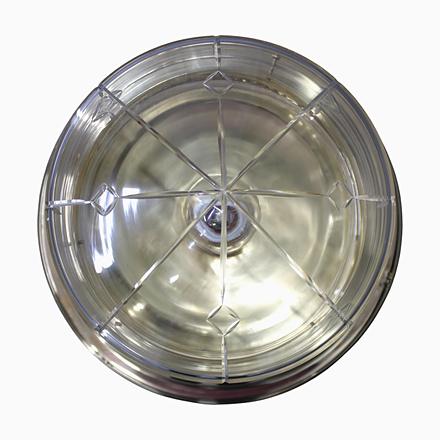 Art Nouveau Brass and Glass Ceiling Light, Czechoslovakia, 1930s For Sale - Image 11 of 11