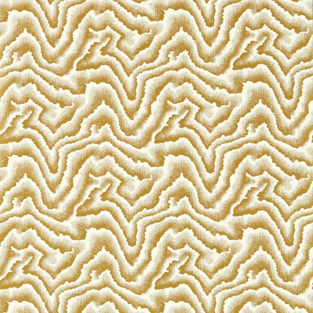Harlequin Malachite Wallpaper in Gold - a Sample For Sale