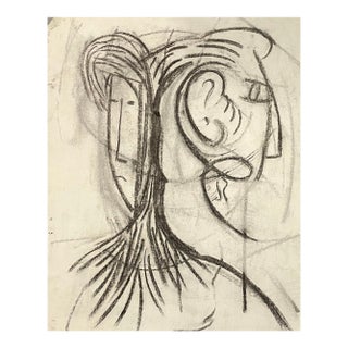 1970s Richard Snyder Modern Portrait Drawing For Sale
