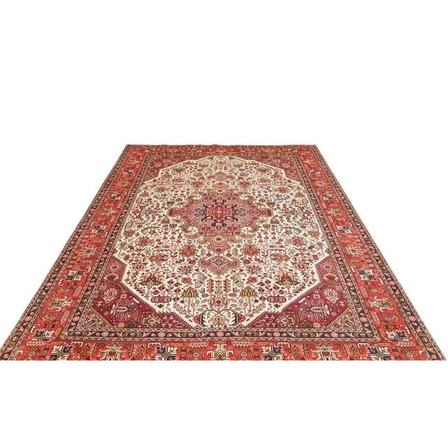 Middle Eastern Hand-Knotted Tabriz Rug For Sale - Image 4 of 11