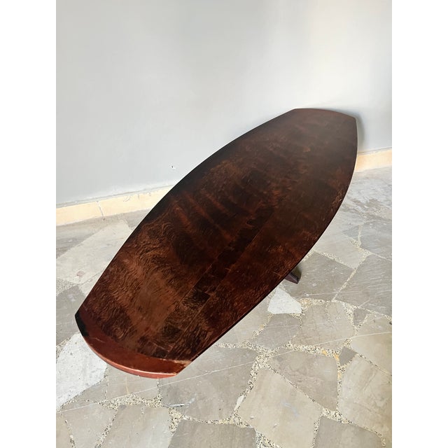 Vintage Dark Wood Coffee Table, 1950s For Sale - Image 3 of 8
