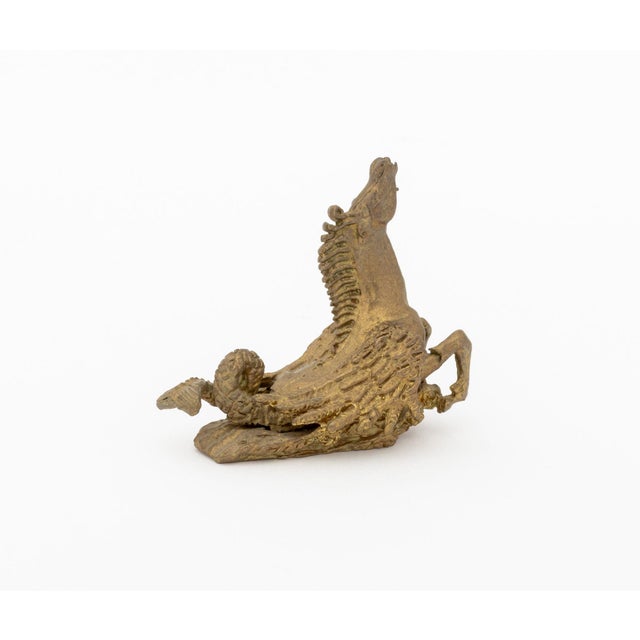 Metal Collection of Four Hippocampus Form Gilt Bronze Figurines For Sale - Image 7 of 10