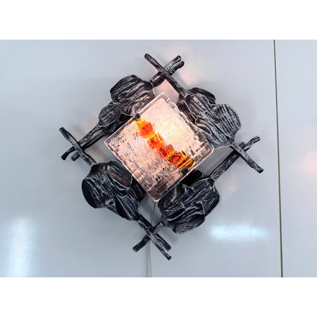 Mid-Century Modern Brutalist Wall Lamp by Albano Poli for Poliarte, 1960s For Sale - Image 3 of 11