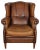 Vintage Dutch Club Chair in Cognac Colored Leather For Sale