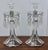 Vintage Art Nouveau Style Pair of Crystal Candlesticks W/Hanging Prisms For Sale In Philadelphia - Image 6 of 8