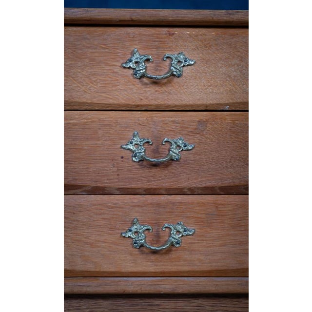 Brutalist Oak Chest of Drawers by Henning Kjærnulf, 1970s For Sale - Image 6 of 8