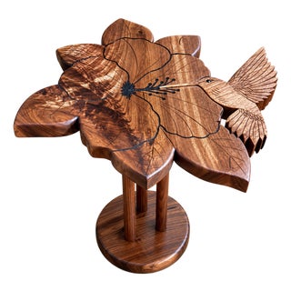 Butterfly Garden — Original Black Walnut Art Table For Sale