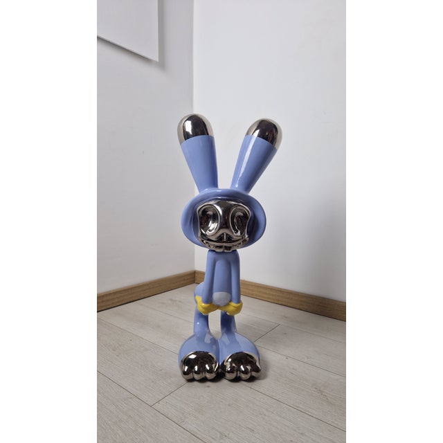 Vintage Coniglieschio Model Sculpture in Glazed Ceramic by Massimo Giacon for Studio Superego, 1990s For Sale - Image 14 of 14