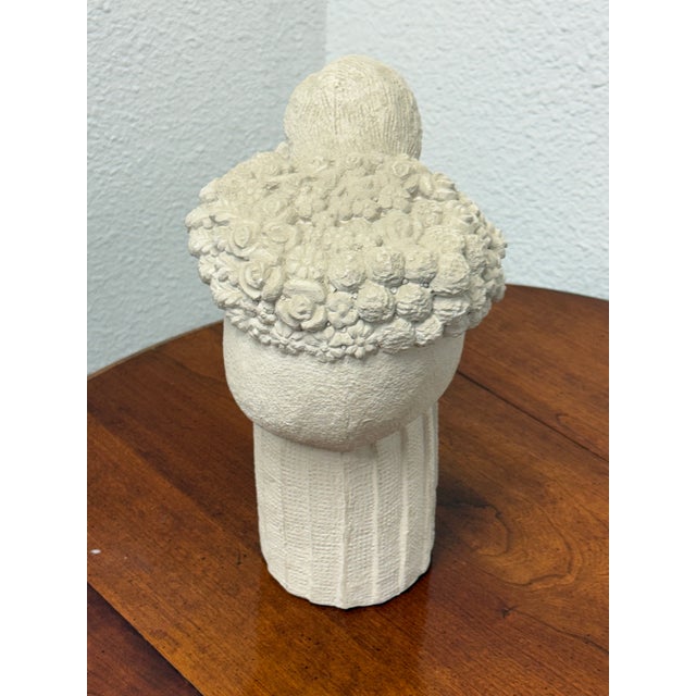 Late 20th Century Flower Bearer Figural Sculpture, Vintage For Sale - Image 5 of 12