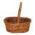 Vintage Medium Oval French Style Hand Woven Natural Wicker Basket. For Sale