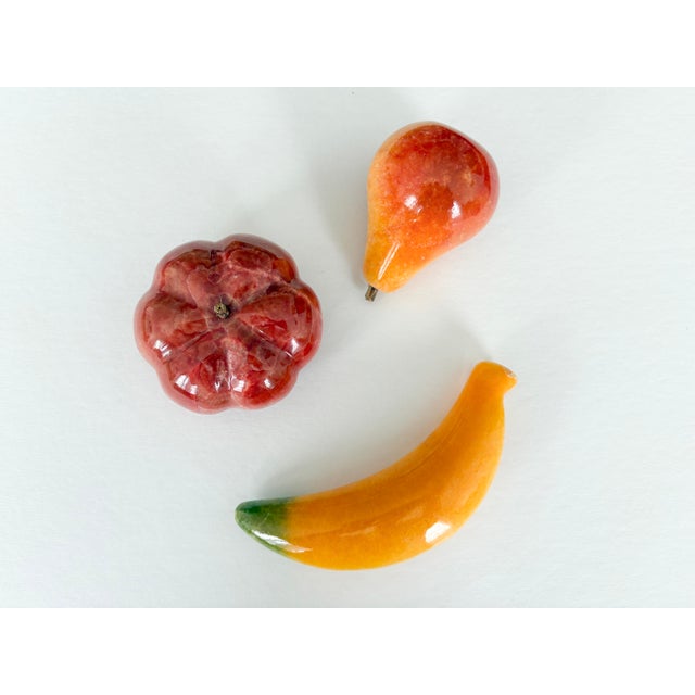 Vintage Polished Alabaster Stone Fruits - Set of 3 For Sale - Image 11 of 11