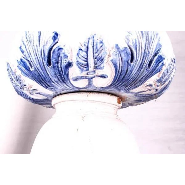 Ceramic Monumental Majolica Grecian Style Urn For Sale - Image 7 of 10