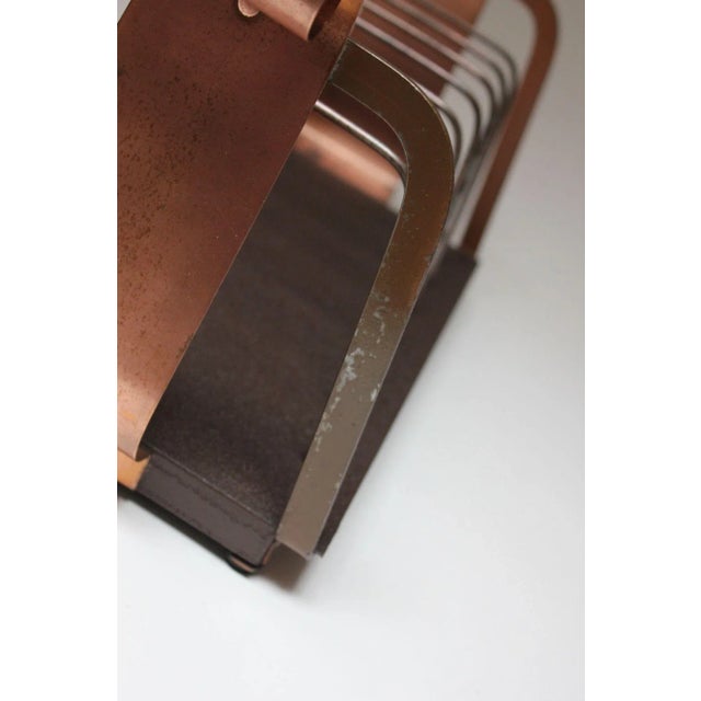 Vintage Aluminum "Scroll" LP/Vinyl/45 Record Rack For Sale - Image 12 of 12