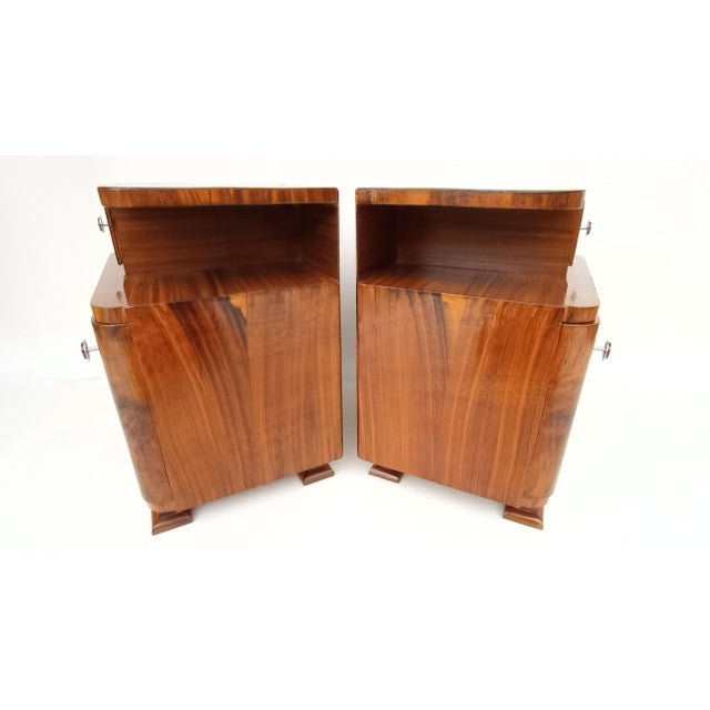 Bedside Tables by Jindřich Halabala for Up Závody, 1940s, Set of 2 For Sale - Image 11 of 16