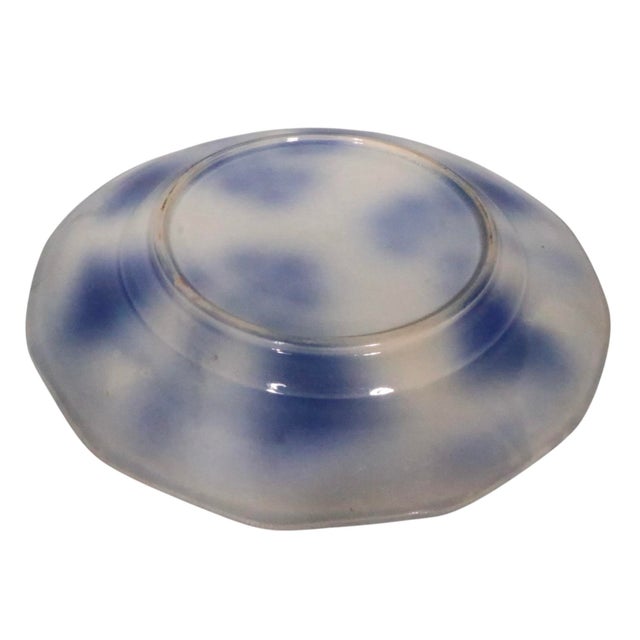 American Antique Gaudy Welsh Blue Strawberry Ironstone Plate C. 1850's For Sale - Image 3 of 9