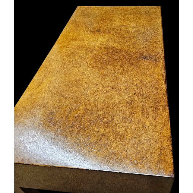 Mid 20th Century Vintage Burlwood Campaign Style Writing Desk For Sale - Image 5 of 8