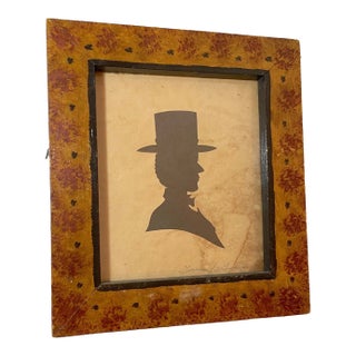 Antique 1800's Terrence Graham Cut Out Black Silhouette Portrait Abraham Lincoln For Sale