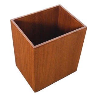 Vintage Teak Waste Basket, 1960s For Sale