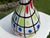 Vintage 11” Graphic Grid Pattern Art Glass Vase For Sale - Image 10 of 11