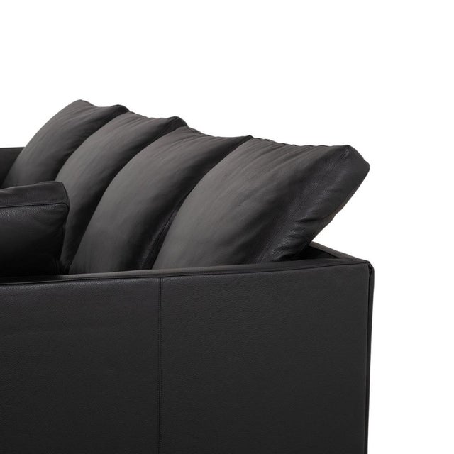 Black Prime Time Corner Sofa in Black Leather and Chrome from Walter Knoll / Wilhelm Knoll For Sale - Image 8 of 18
