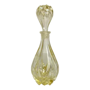 1920's Art Deco Yellow Glass Perfume Bottle by Irice Made in Germany