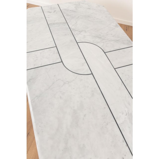 Gray Marble Coffee Table,1980s For Sale - Image 8 of 9