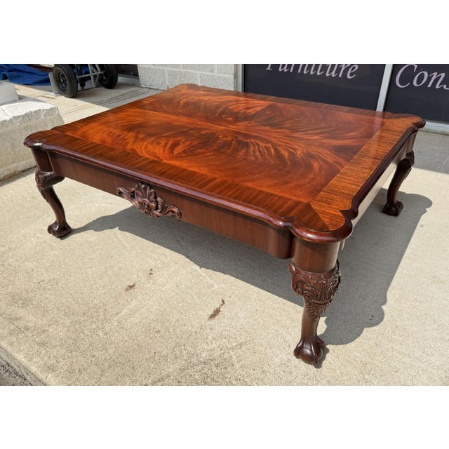 Traditional 1990s Henkel Harris Georgian Cocktail Table Model No. 5250w For Sale - Image 3 of 16
