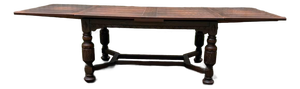 Early 20th Century Antique Jacobean Style Carved Oak Draw Leaf Dining Table