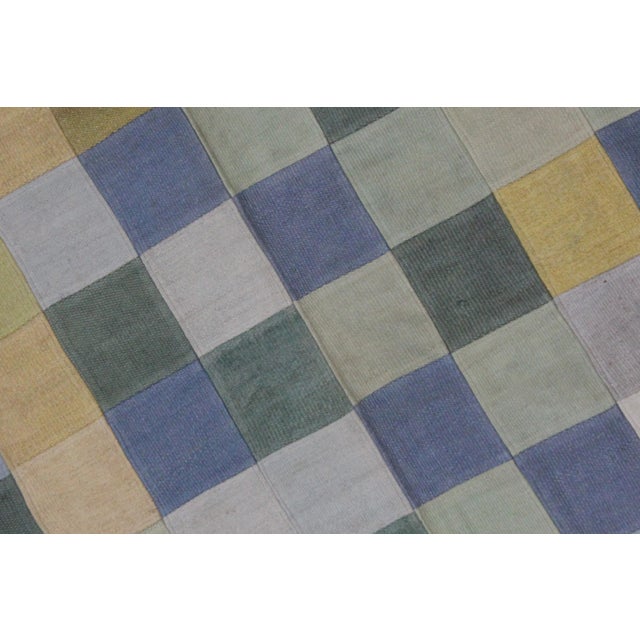 Traditional Hand Knotted Vintage Patchwork Kilim. 7'6" X 10'5" For Sale - Image 3 of 3