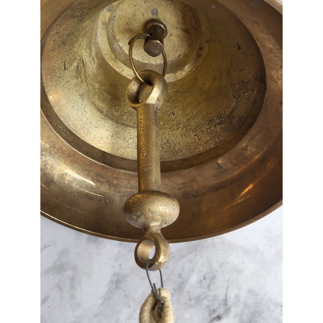 Vintage Brass Ship Bell With Rope Handle For Sale In San Francisco - Image 6 of 9