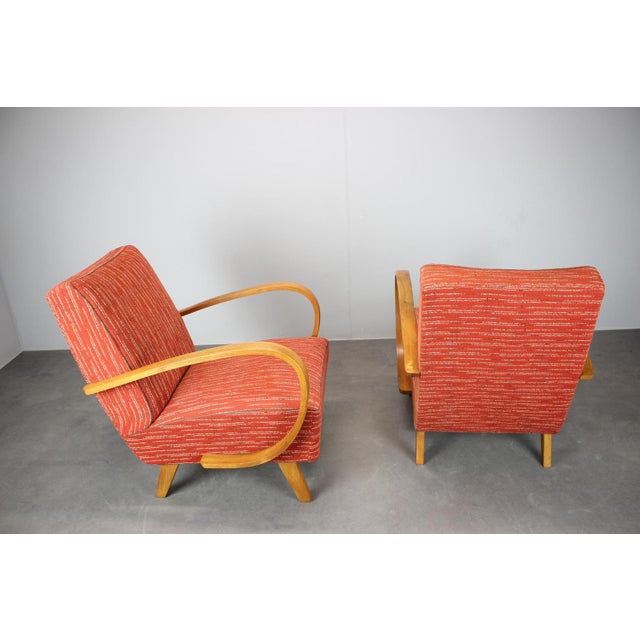 Mid-Century Modern Lounge Chairs by Halabala, 1950s, Set of 2 For Sale - Image 9 of 11