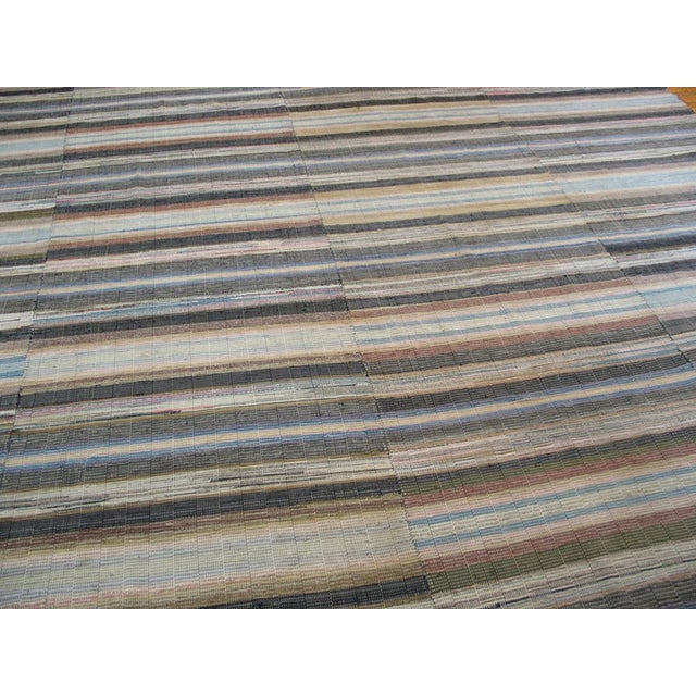 Antique American Rag rug, size: 10'8" x 12'0". Antique American Rag Rug American Knotted, Country of Origin: American USA...