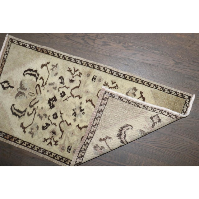 Turkish Ivory Turkish Yastik rug no. y1227 For Sale - Image 3 of 4