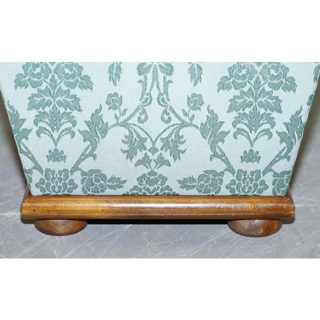 Wood Silk Victorian Style Footstool For Sale - Image 7 of 15