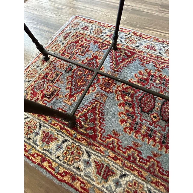 Vintage Brass and Glass Hoof Footed Coffee Table Attributed to LaBarge For Sale - Image 11 of 12