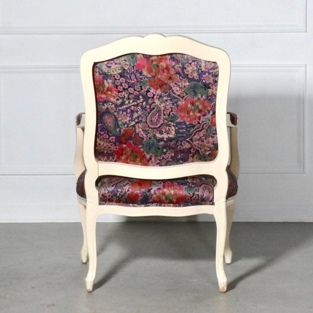 Textile Bergere Arm Chairs by Weiman - a Pair For Sale - Image 7 of 12