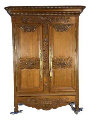 Antique 1840's Carved French Armoire
