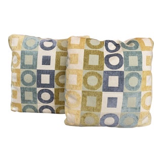 Custom Geometric Pillows- a Pair For Sale