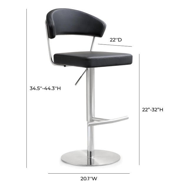 Cosmo Black Steel Bar Stool For Sale - Image 11 of 12