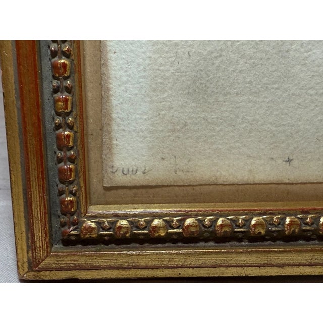 Antique 19th Century Original Wooden Dining Armchair Chair Watercolor Painting For Sale - Image 9 of 9