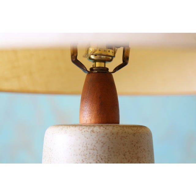 1960s Gordon and Jane Martz M145 Tall Lamp for Marshall Studios Light Gray Brown Specks 46" For Sale - Image 9 of 12
