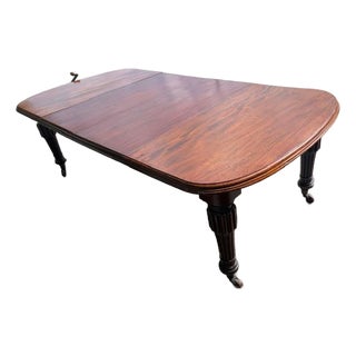 2 Leaf 19th Century English Victorian Mahogany Extension Dining Table For Sale