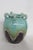 Asian Ceramic Pottery Vase Turquoise Celadon Drip Crackle Glaze 5 Handled Jug 4861b For Sale - Image 3 of 11