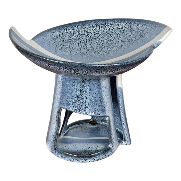 Postmodern German Studio Pottery Abstract Candleholder and Aroma Lamp, 1980s For Sale