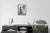 Fine art print from a collage painting by artist Martha Holden.. Presented in a an archival navy blue mat.Several of the...