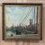 Antique Framed Oil Painting on Board by F. Windel depicts an intriguing perspective of an impressionistic harbor scene at...