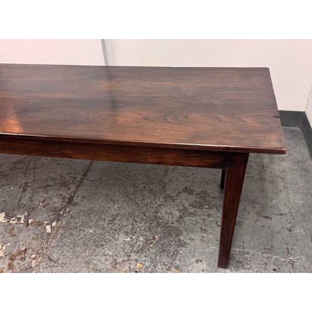 Brown Rustic Wood Farmhouse Dining Table, Vintage For Sale - Image 8 of 12